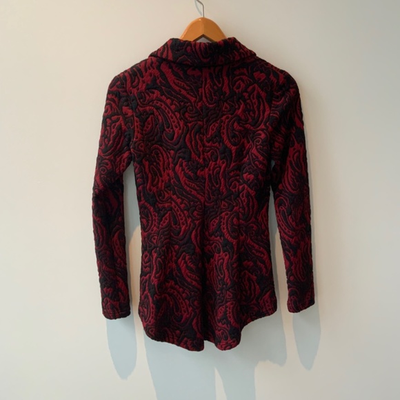 Dinh BA Jacket, burgundy red and black, size S - Picture 4 of 5